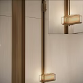 Modern Wall Lamp With Slim Metal Frame And Warm Glow In Minimalist Interior Design