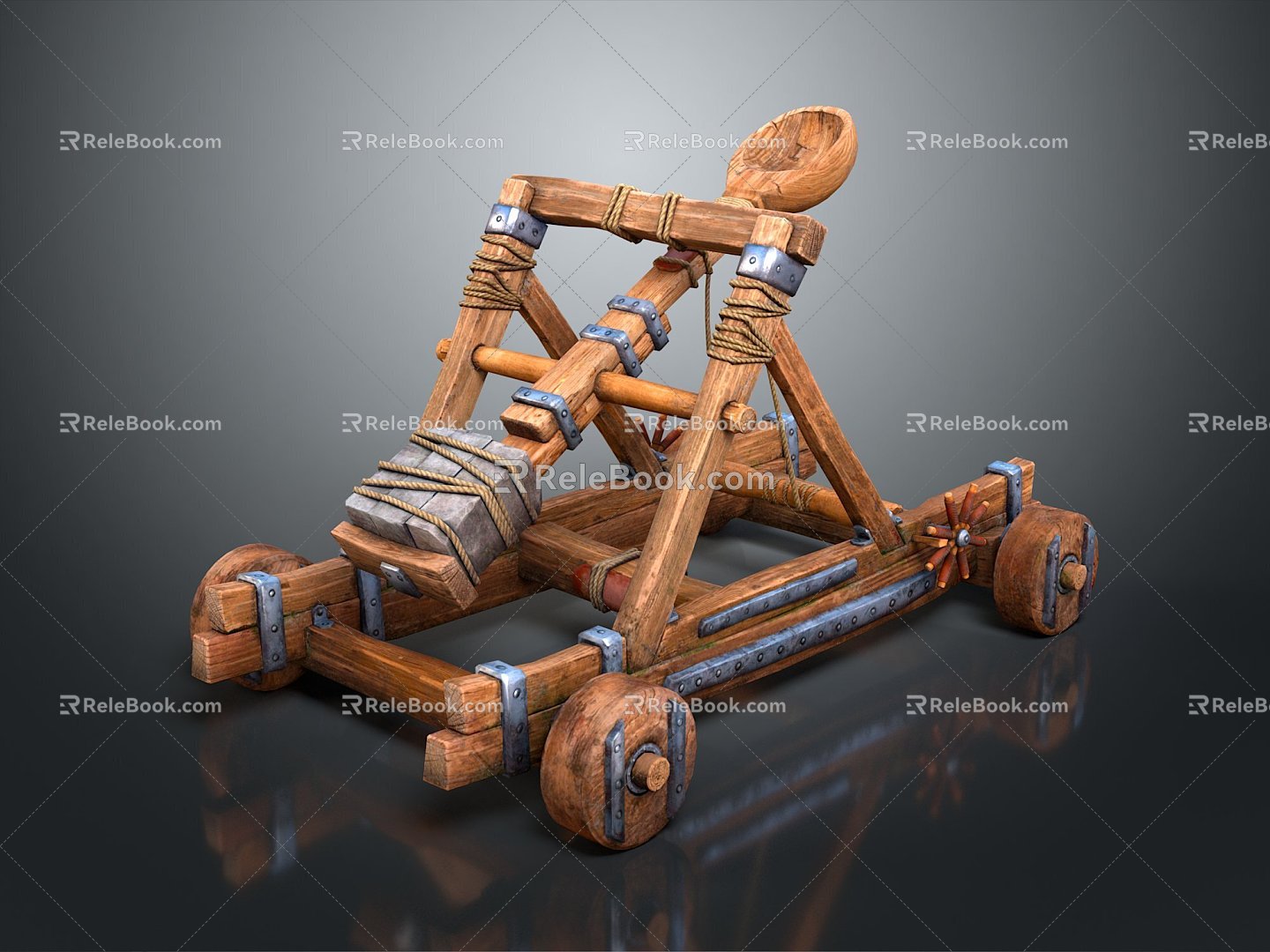 Ballista Catapult City Siege Attack City Catapult Medieval Weapon Medieval Ballista Medieval Catapult Medieval Catapult 3d model