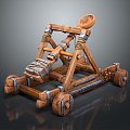 Ballista Catapult City Siege Attack City Catapult Medieval Weapon Medieval Ballista Medieval Catapult Medieval Catapult 3d model