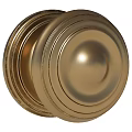 Golden Round Brass Door Knob With Shiny Decorative Surface And Classic Design