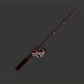 High Performance Fishing Rod Equipment With Wooden Handle And Metal Reel Design