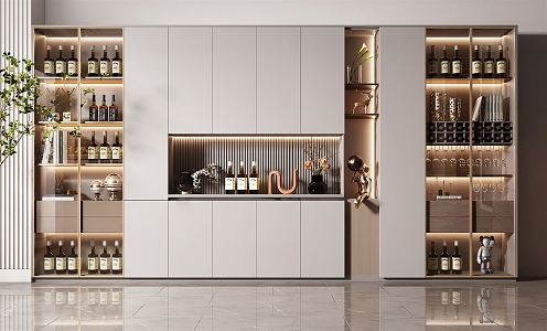 Modern Wine Cabinet 3d model