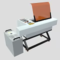 Industrial CO2 Laser Cutting Machine GJ145 Model With Open Lid Control Panel And Mobile Wheels