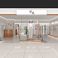 Clothing Store Interior With Mannequins Clothing Displays And Display Racks