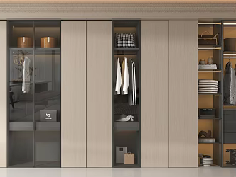 Italian Wardrobe Open Wardrobe Glass Wardrobe 3d model