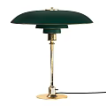 Decorative Green Lampshade Table Lamp With Gold Metal Stand And Modern Elegant Design