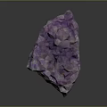 Natural Purple Amethyst Cluster With Glossy Crystal Formation And Sparkling Texture