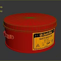 Justrite Red Safety Can With Handle For Safe Storage And DOT Label
