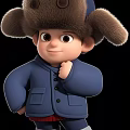 Bear infested bald strong when he was a child 3d model