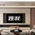 Modern Living Room Interior Design With Fireplace TV Sofa And Coffee Table