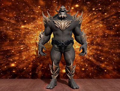 Modern game character Diablo character 3d model