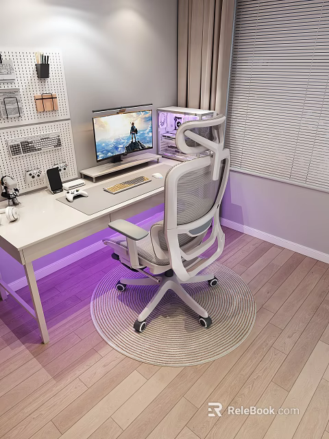 Ergonomic Adjustable Mesh Back Office Chair For Modern Home Workspace 3d model 