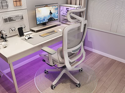 Ergonomic Adjustable Mesh Back Office Chair For Modern Home Workspace 3d model