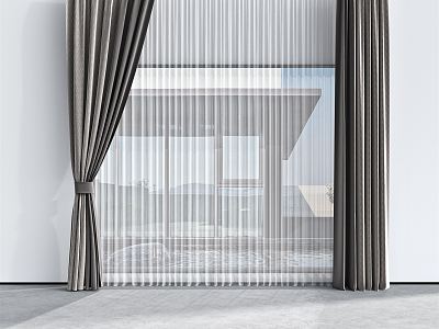 Modern Curtains 3d model