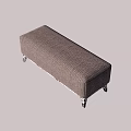 Upholstered Bench with Textured Fabric and Metal Legs Modern Design for Living Room