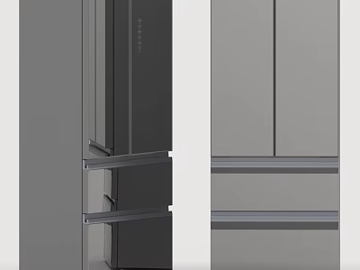 Stylish Modern Open Kitchen Interior Design With Island Counter And Appliances 3d model