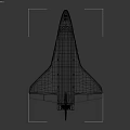 White NASA Space Shuttle Model With Red Logo And Detailed Design