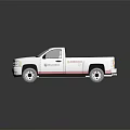 White Coastlands Service Pickup Truck With Flatbed Design And Green Logo