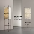 Modern Minimalist Floor Lamp Metal Floor Lamp Optical Axis Optical Axis Floor Lamp DuPont Paper Floor Lamp 3d model