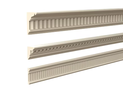 Various Styles of Decorative Plaster Cornice Mouldings for Interior Ceiling Design 3d model