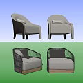 Modern single sofa 3d model