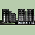 Modern high-end residential district model 3d model