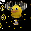 Modern Hanging Duck Atrium 3d model