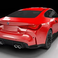Stunning Red BMW Sports Car with Sleek Design and Black Wheels