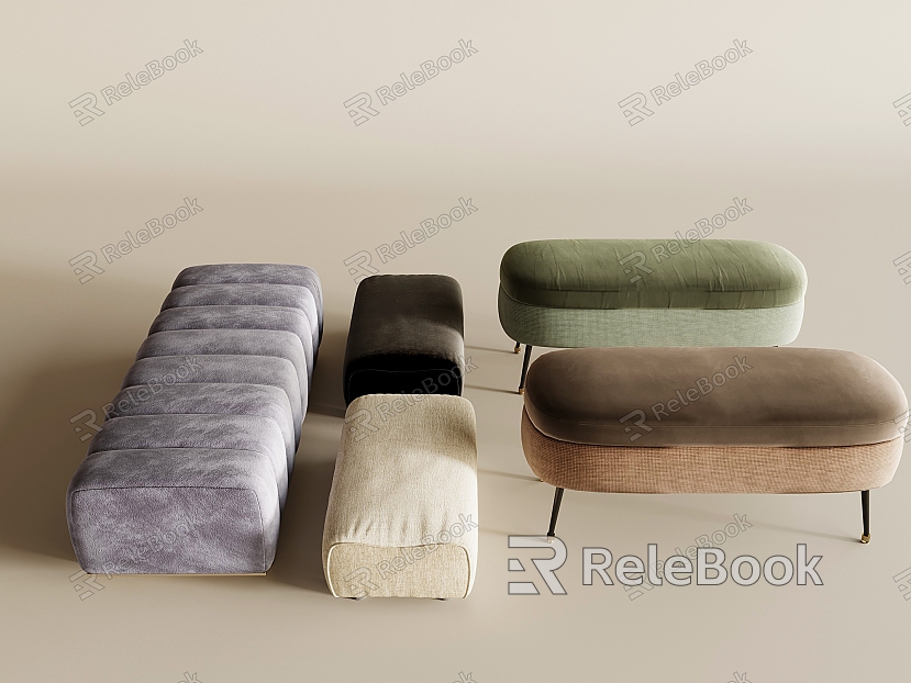 Shoe Changing Stool Cloakroom Low Stool Fabric Sofa Stool Long Bed End Stool Sofa Side Stool model