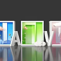 Colorful Frames Photo Check In Spot With Letter Decor Flowers Greenery And Mirror Floor