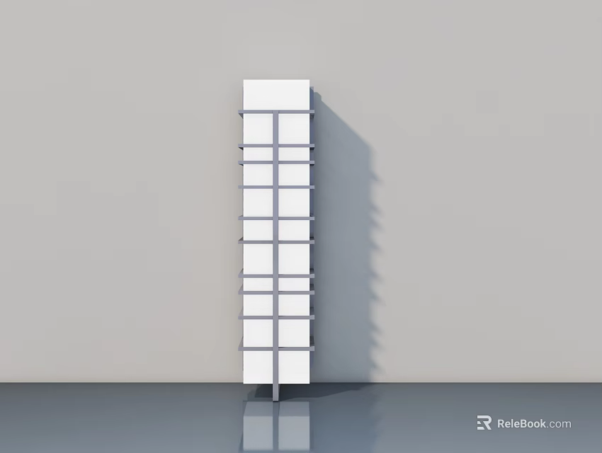 Modern White Hinged Door Design With Clean Lines And Smooth Surface 3d model