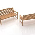 Wooden Outdoor Chairs With Slatted Design Various Styles Including Recliner Bench Single