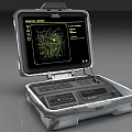 Portable Industrial Computer With Technical Screen Display Circuit Diagram And Durable Case