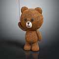 Brown Teddy Bear Plush Toy Decor On Kids Wooden Chair Furniture Piece