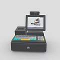 Commercial Cash Register Machine With Touch Screen Keyboard Cash Drawer And Receipt Printer