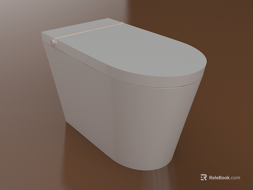 Modern White Toilet With Sleek Contemporary Design And Smooth Surface Finish 3d model 