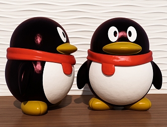 Modern Penguins 3d model