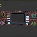 Electronic Control Panel Device With Digital Screen Function Buttons And Side Knobs 3d model