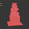 Intricate White Garden Ornament With Carved Patterns And Decorative Base For Outdoor Garden Use