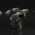 Sci Fi Mecha Game And Movie Character With Metallic Mechanical Structure And Multiple Designs