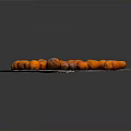Pile of Fresh Orange Citrus Fruits On Round Natural Stone Plate