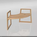 Unique Shaped Sofa With Curved Wooden Frame And Modern Minimalist Design