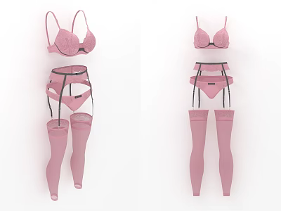 Women's underwear suspenders underwear bra women's clothing women's clothing 3d model