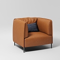 Single Sofa Sofa Chair Single Leather Sofa 3d model