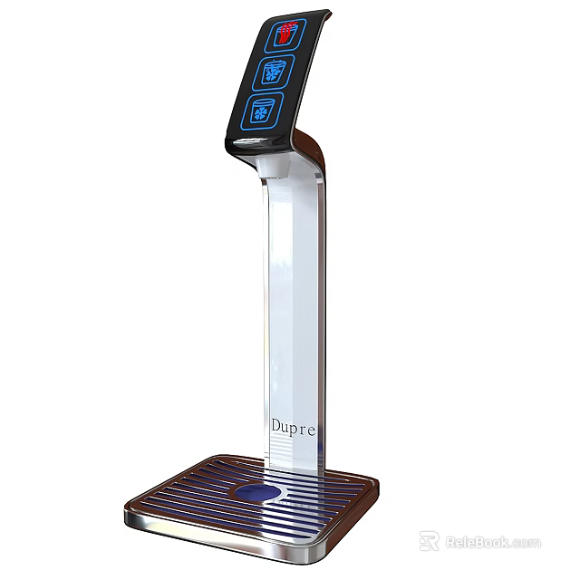 Modern Standing Wash Basin With Digital Display Screen And Touch Control Features 3d model