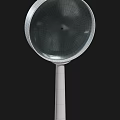 Practical Magnifying Glass With Metal Frame Black Handle And Clear Lens