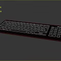 Anker Full Size Backlit Computer Keyboard In Black With White Keys And Numeric Keypad