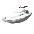 White Jet Ski With Streamlined Design Black Handlebars And Blue Window
