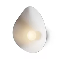 Modern Curved Glass Shade Wall Lamp With Unique Design And Soft Warm Light