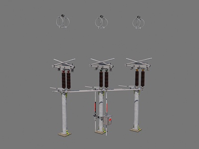 high voltage isolating switch isolating switch 3d model